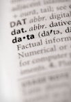 dictionary page with definition of the word data somewhat out of focus